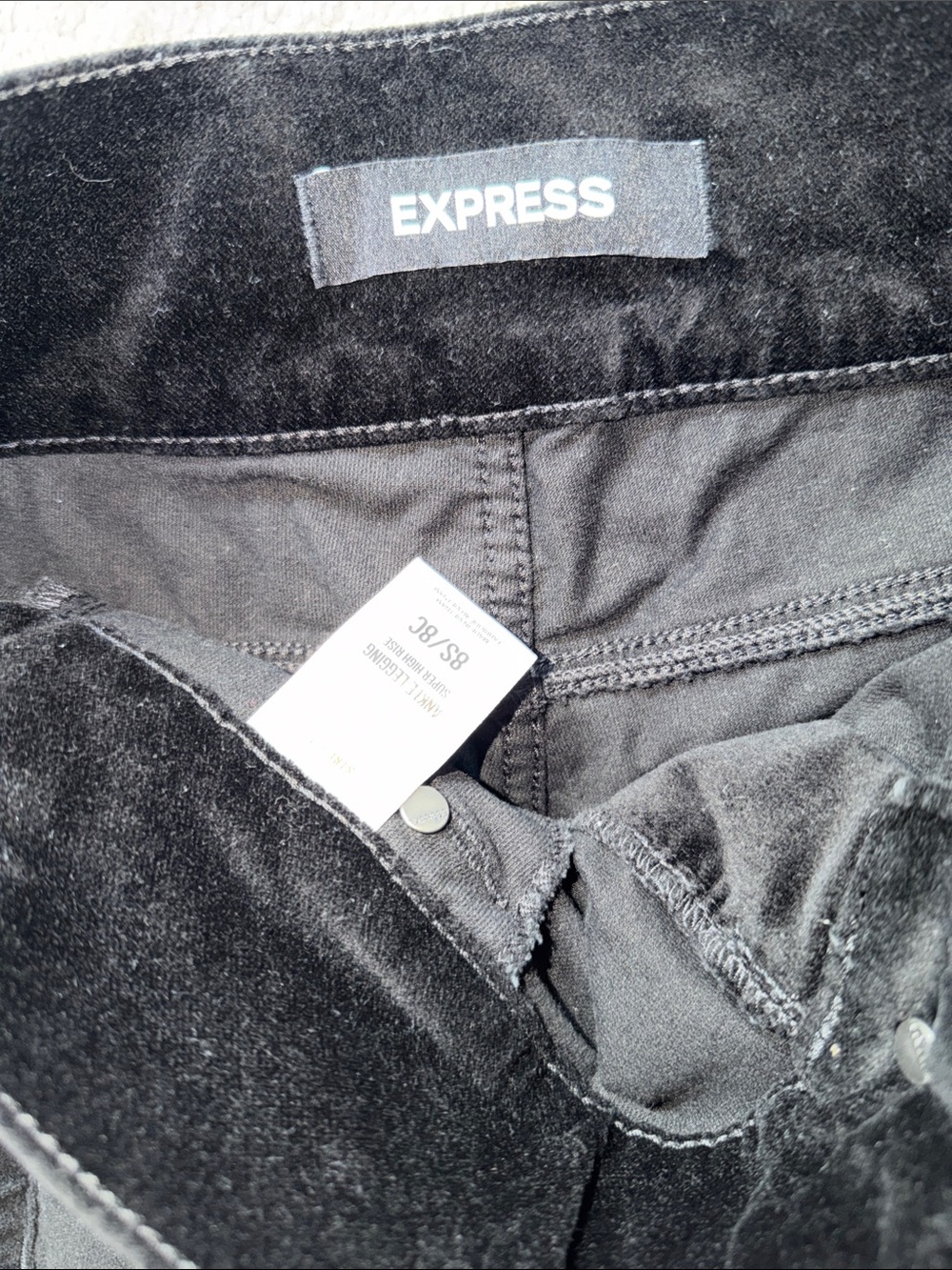 Express HIgh RIse Sailor Button Ankle Leggings Pants Size 8 - Picture 6 of 9